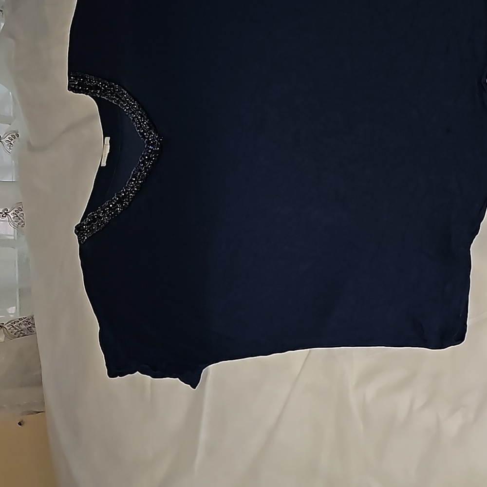 Pleione Dark Blue Top Size 1X - Picture 8 of 14